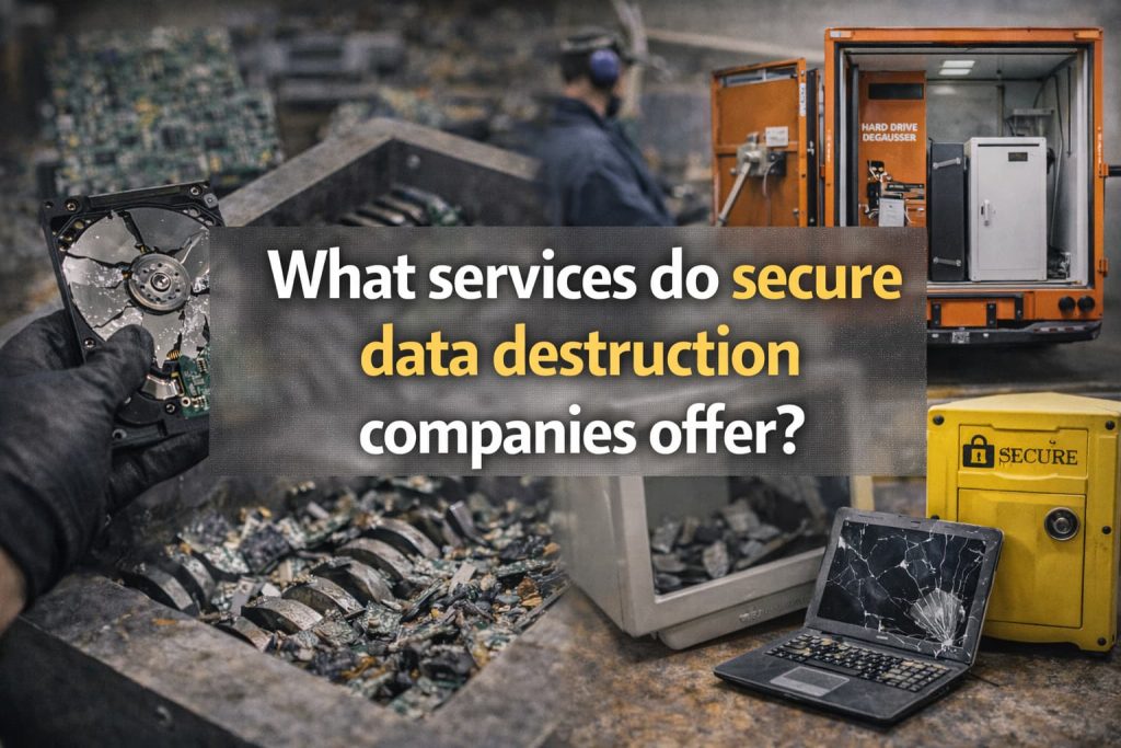 What services do secure data destruction companies offer in the UK